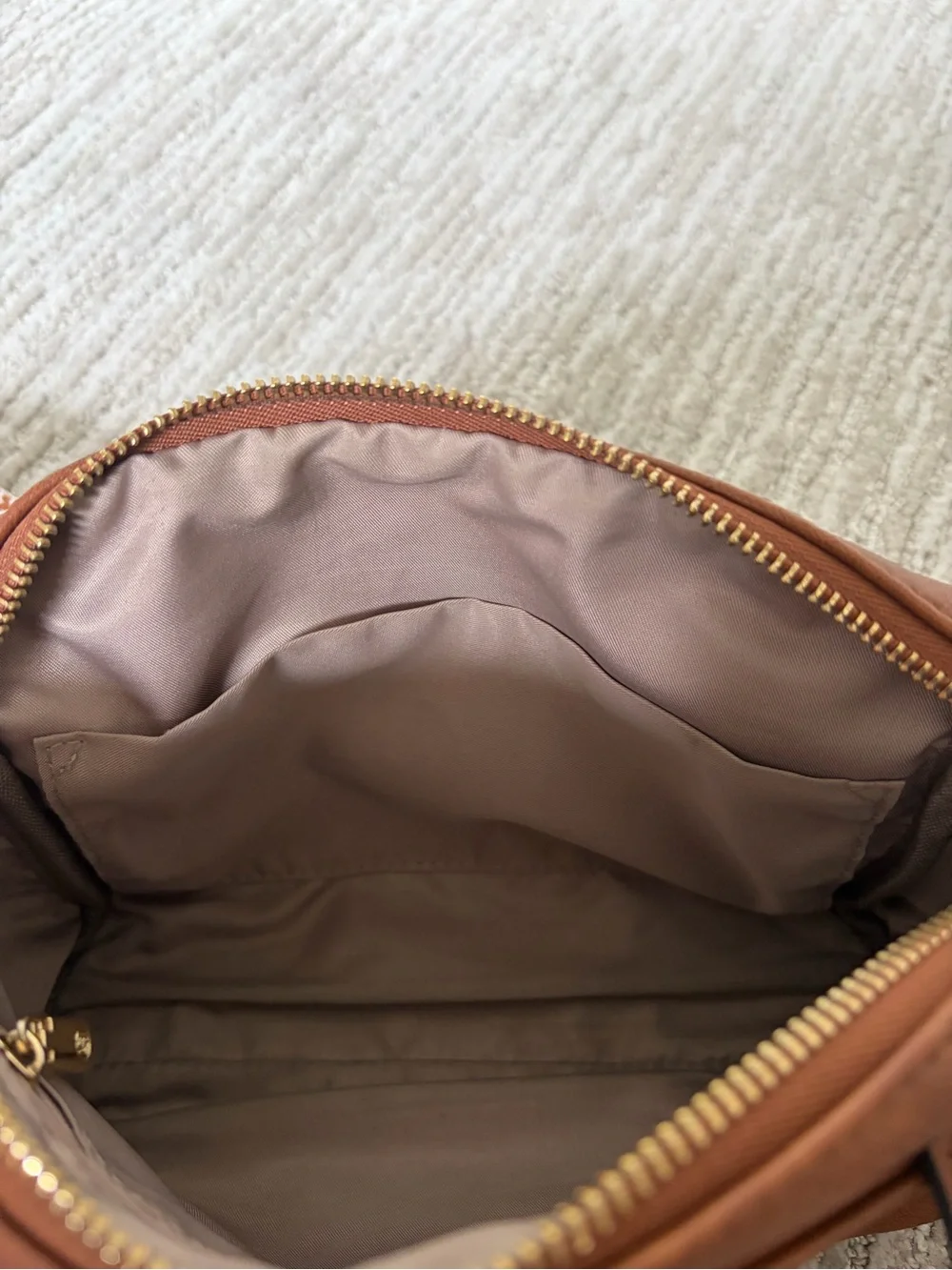 Brown Bostanten Vegan Leather Crossbody Bag